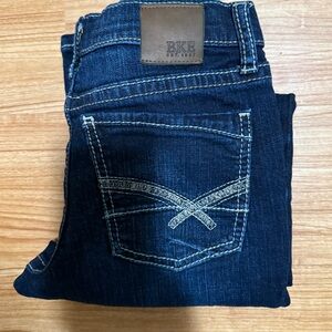 BKE Women's Indigo Jeans with Tan Stitching